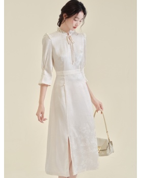 Pinched waist slim temperament summer dress