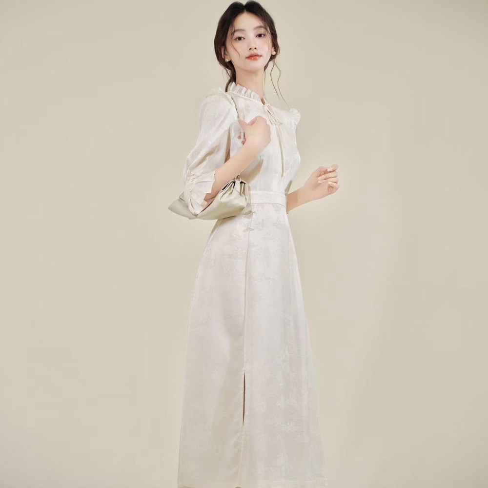 Pinched waist slim temperament summer dress