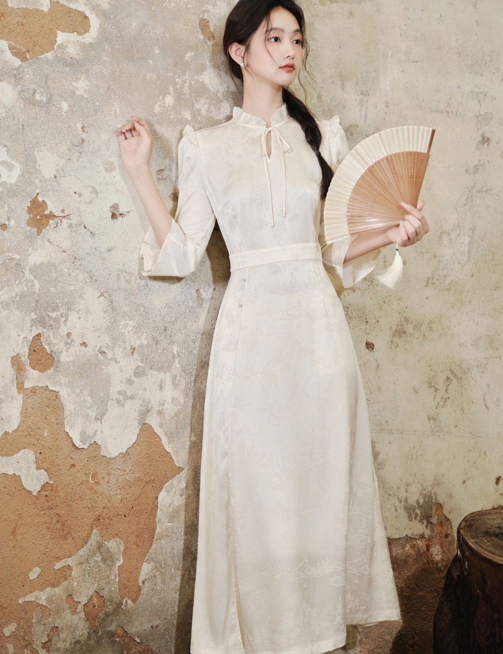 Pinched waist slim temperament summer dress