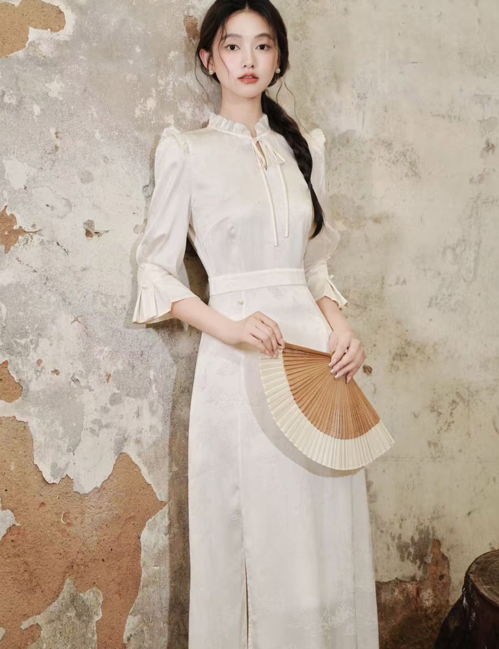 Pinched waist slim temperament summer dress