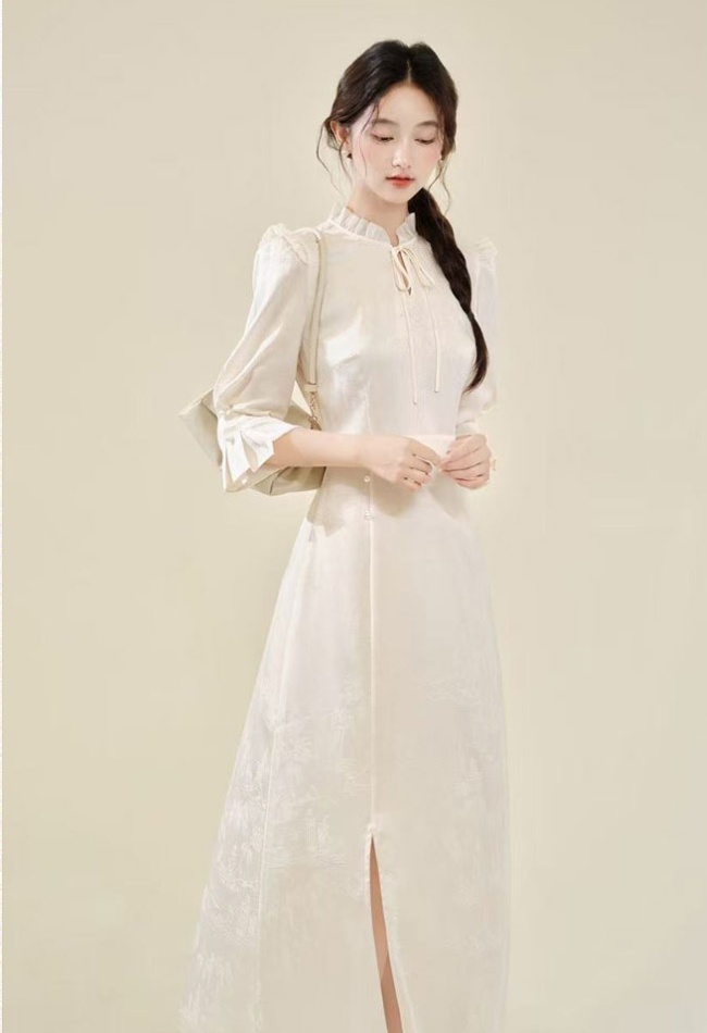 Pinched waist slim temperament summer dress