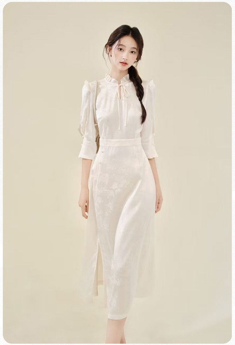 Pinched waist slim temperament summer dress