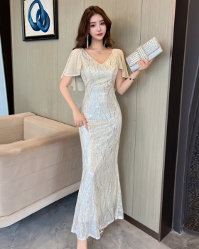 Light luxury sequins dress long evening dress for women