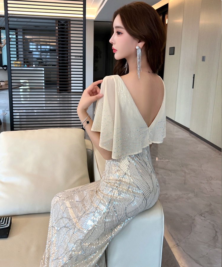 Light luxury sequins dress long evening dress for women