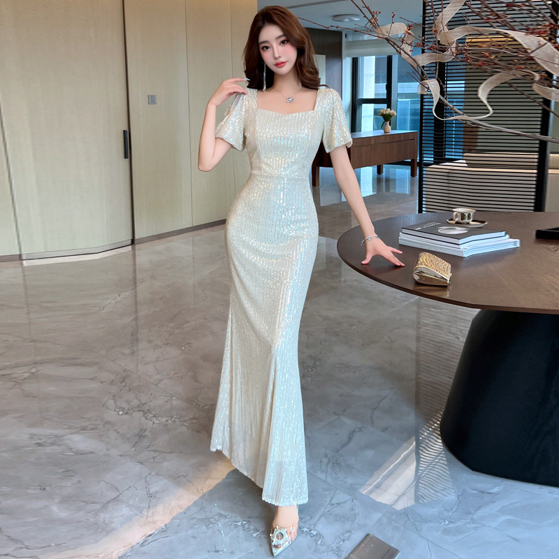 Niche light luxury dress sequins formal dress