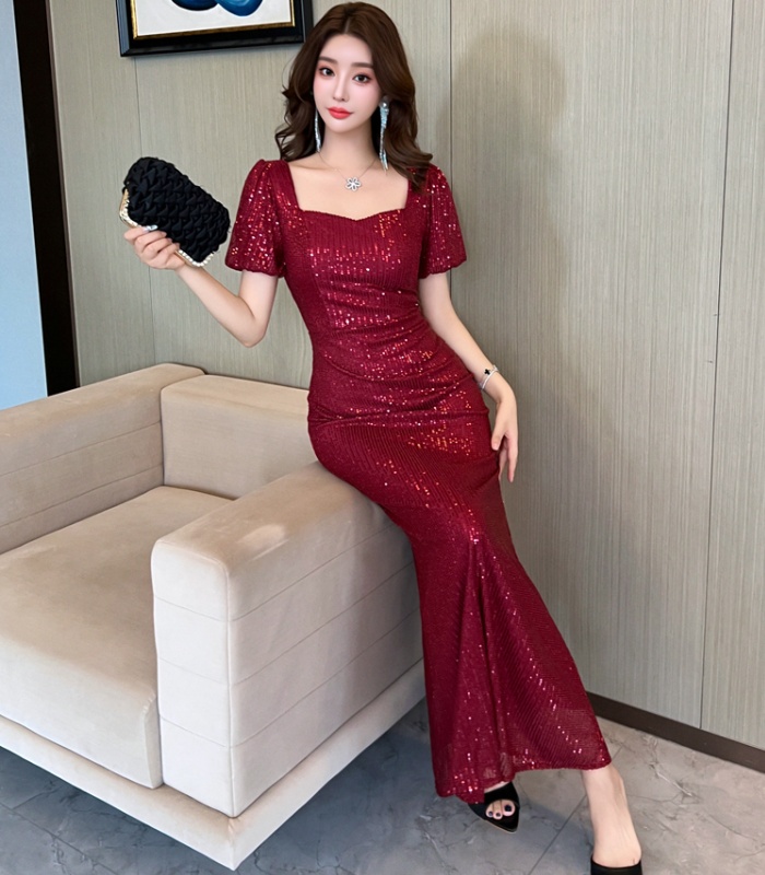 Niche light luxury dress sequins formal dress