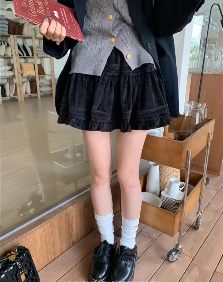 Sweet lace skirt A-line puff skirt for women