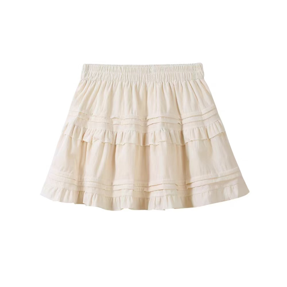 Sweet lace skirt A-line puff skirt for women