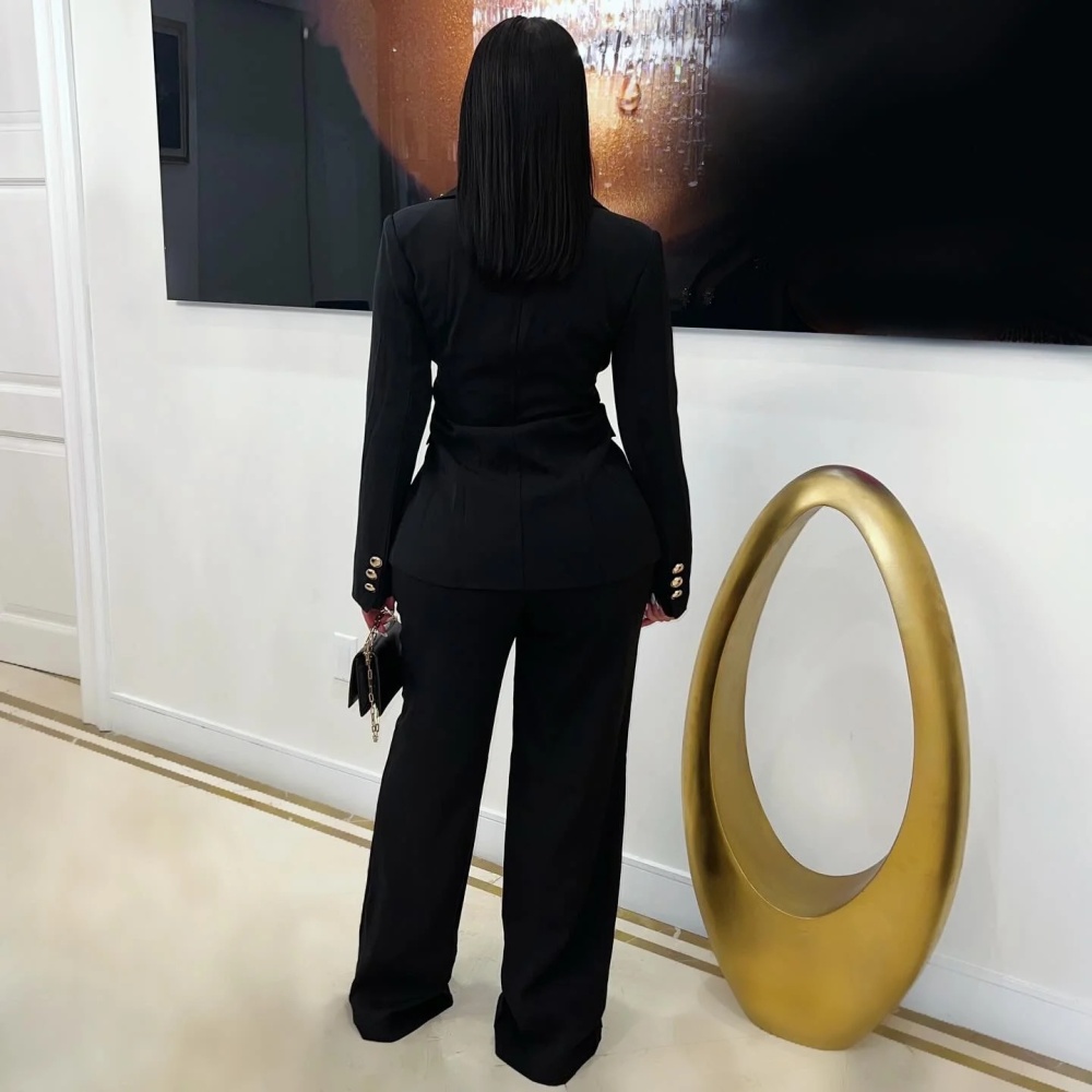 Commuting Casual elegant mixed colors business suit 2pcs set