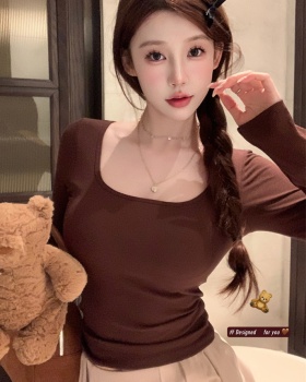 Slim thermal underwear with chest pad tops