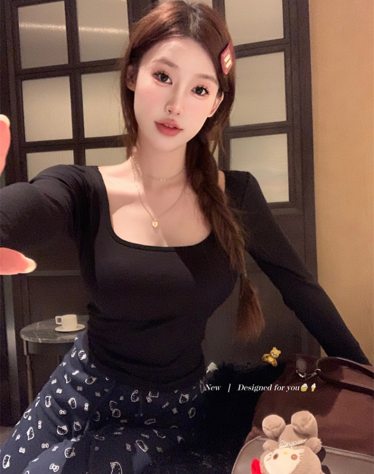 Slim thermal underwear with chest pad tops