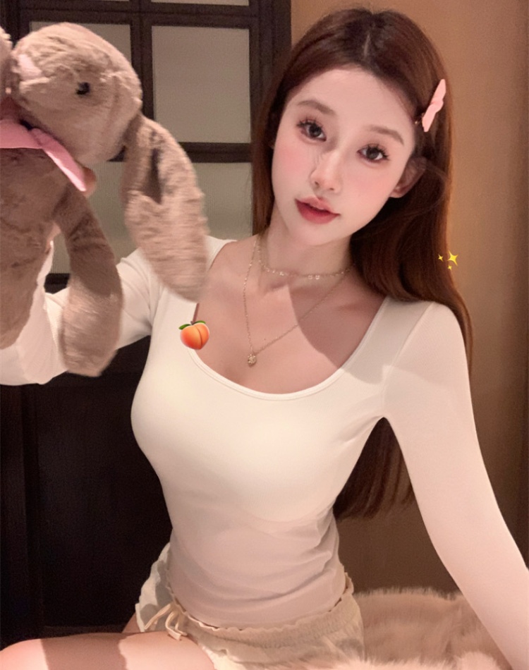 Slim thermal underwear with chest pad tops