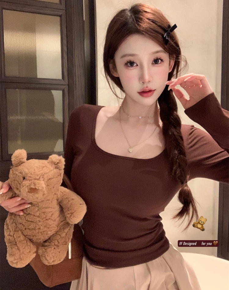 Slim thermal underwear with chest pad tops