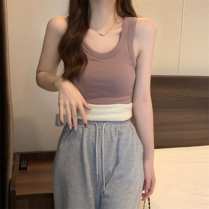 Thick pure plus velvet tops complex sling underwear