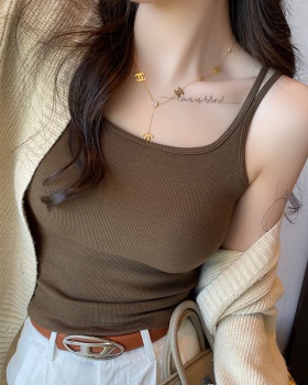 Sueding beauty back warmth underware autumn and winter vest