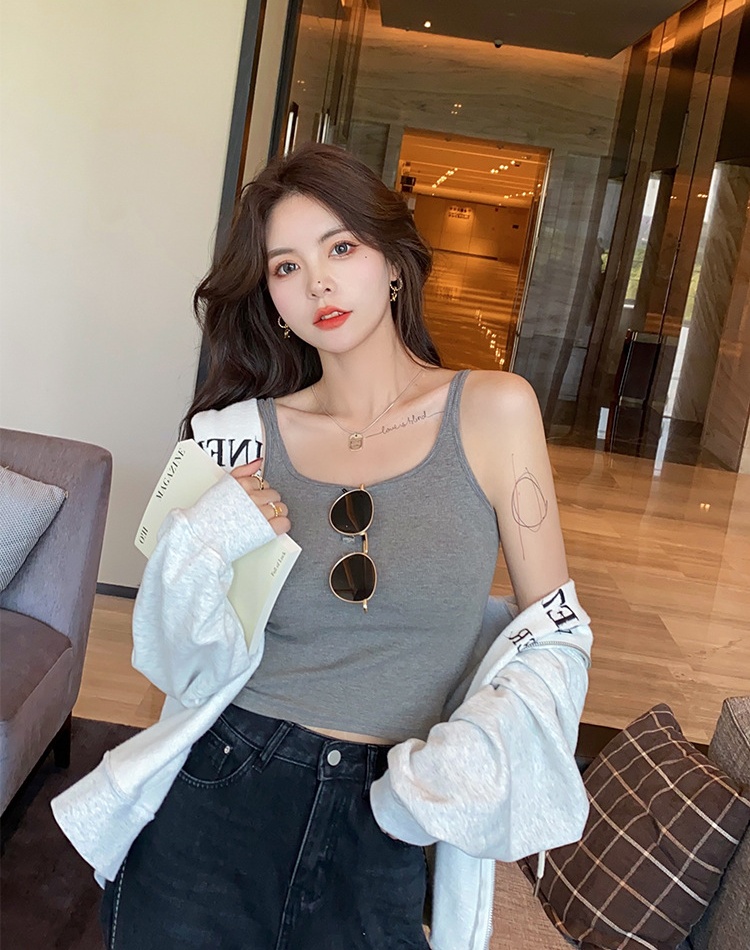 Sueding beauty back warmth underware autumn and winter vest