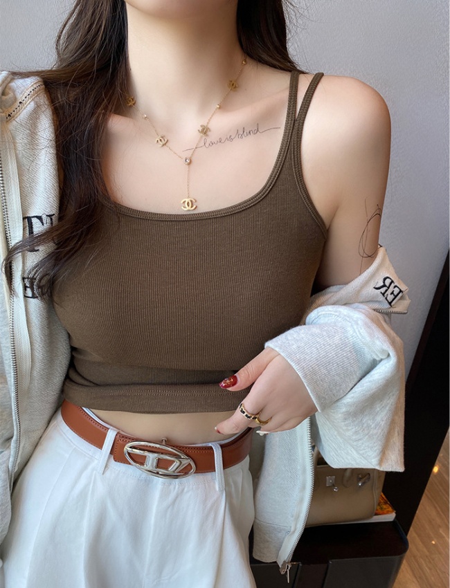 Sueding beauty back warmth underware autumn and winter vest