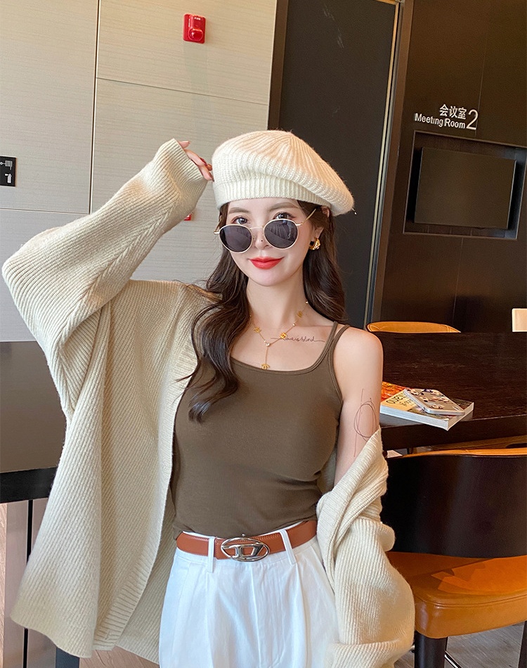 Sueding beauty back warmth underware autumn and winter vest