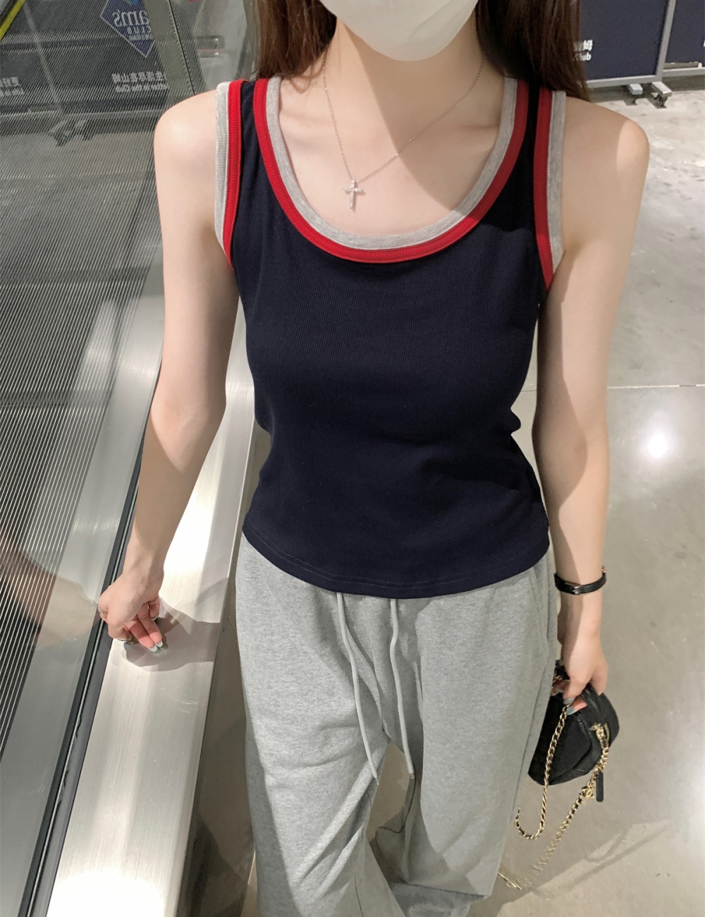 Sueding Korean style tops autumn and winter vest