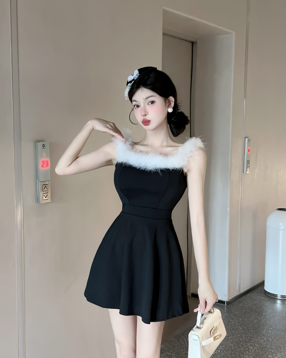 Splice A-line formal dress enticement christmas dress