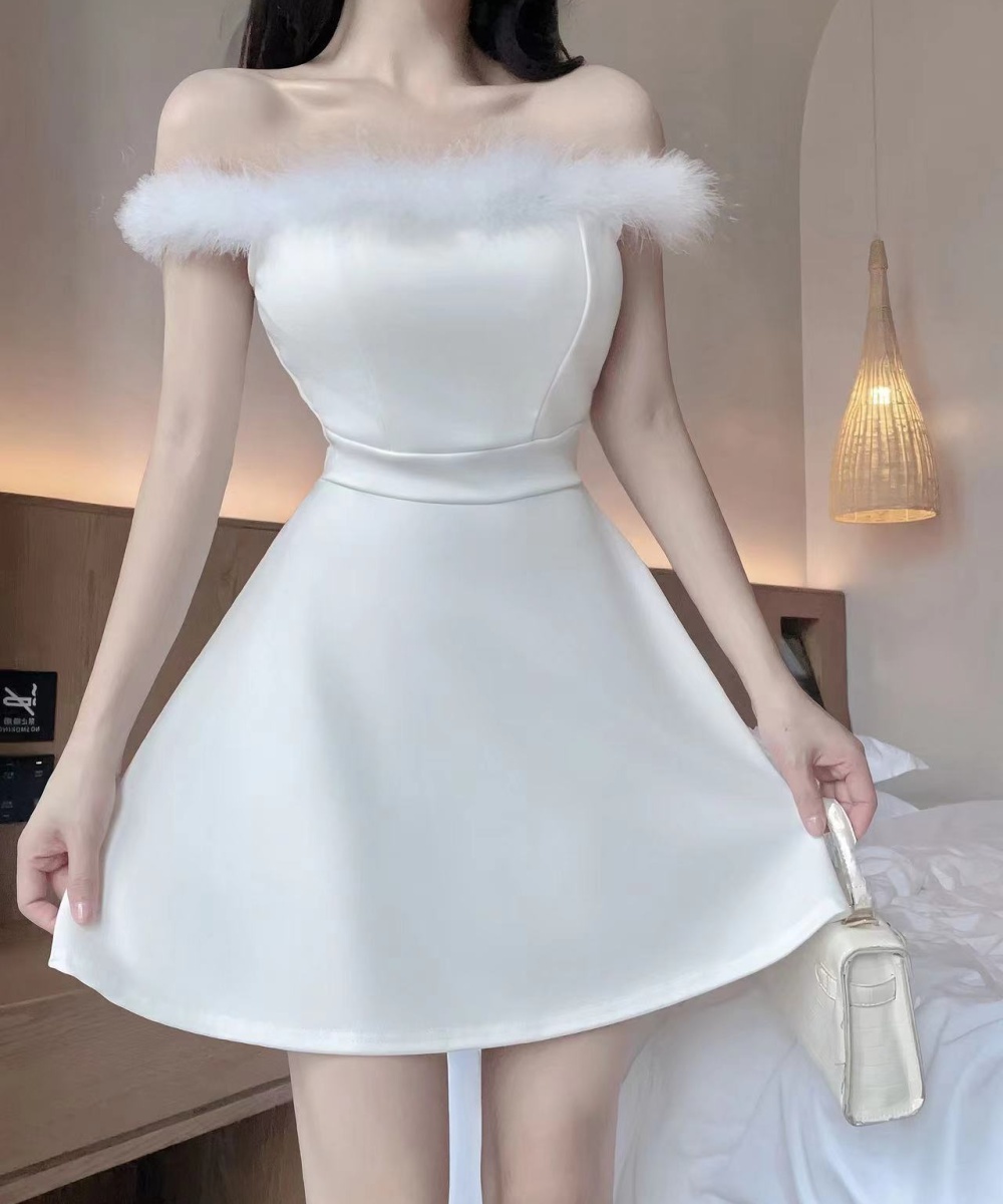 Splice A-line formal dress enticement christmas dress