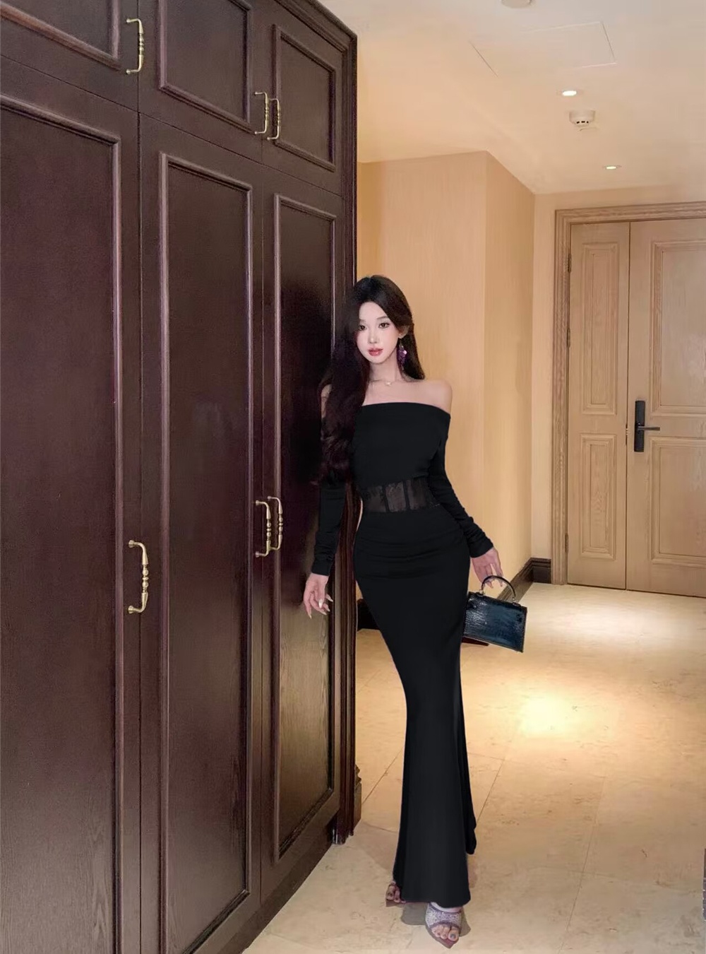 Autumn and winter enticement formal dress mermaid dress for women