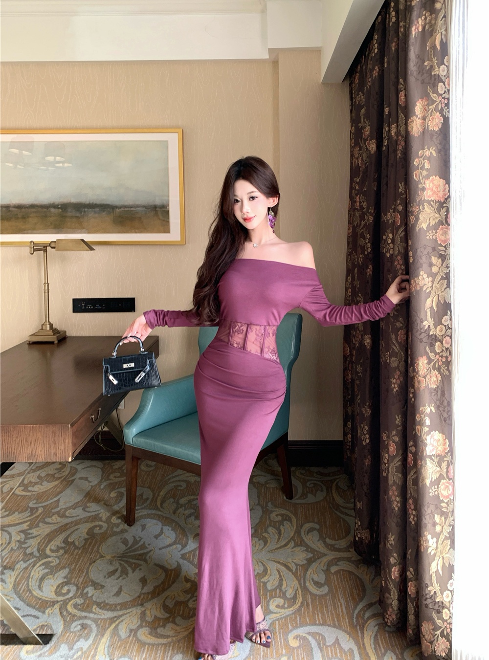 Autumn and winter enticement formal dress mermaid dress for women