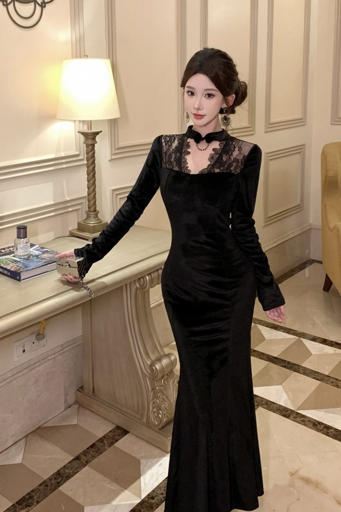 Package hip cheongsam temperament formal dress for women