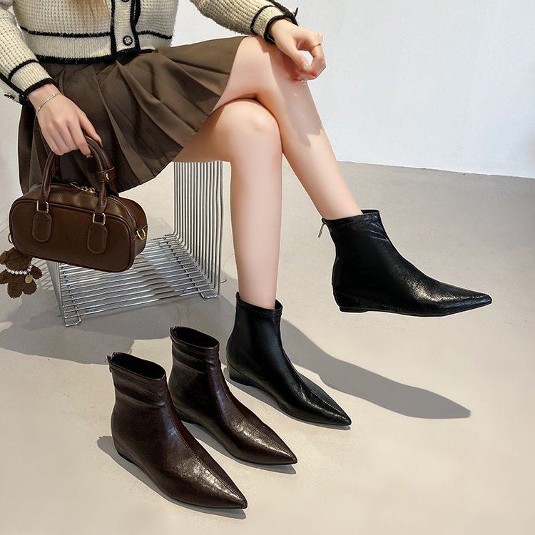 Fashion after the zipper boots lady short boots for women