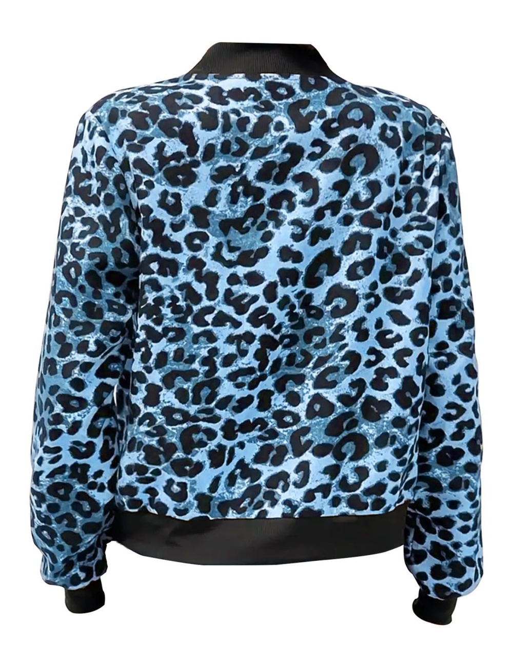 Zip printing coat leopard autumn cardigan