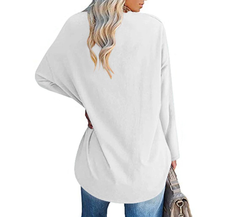 Long sleeve heart printing Casual fashion loose T-shirt