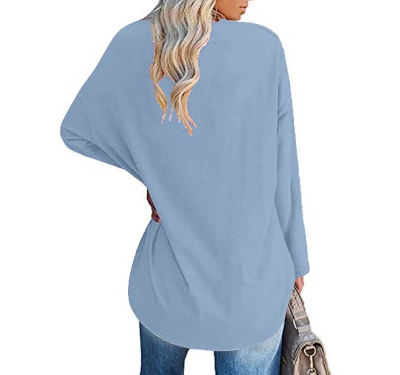 Long sleeve heart printing Casual fashion loose T-shirt