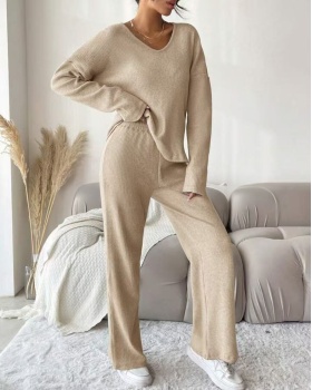 Fashion loose autumn and winter Casual pants 2pcs set for women