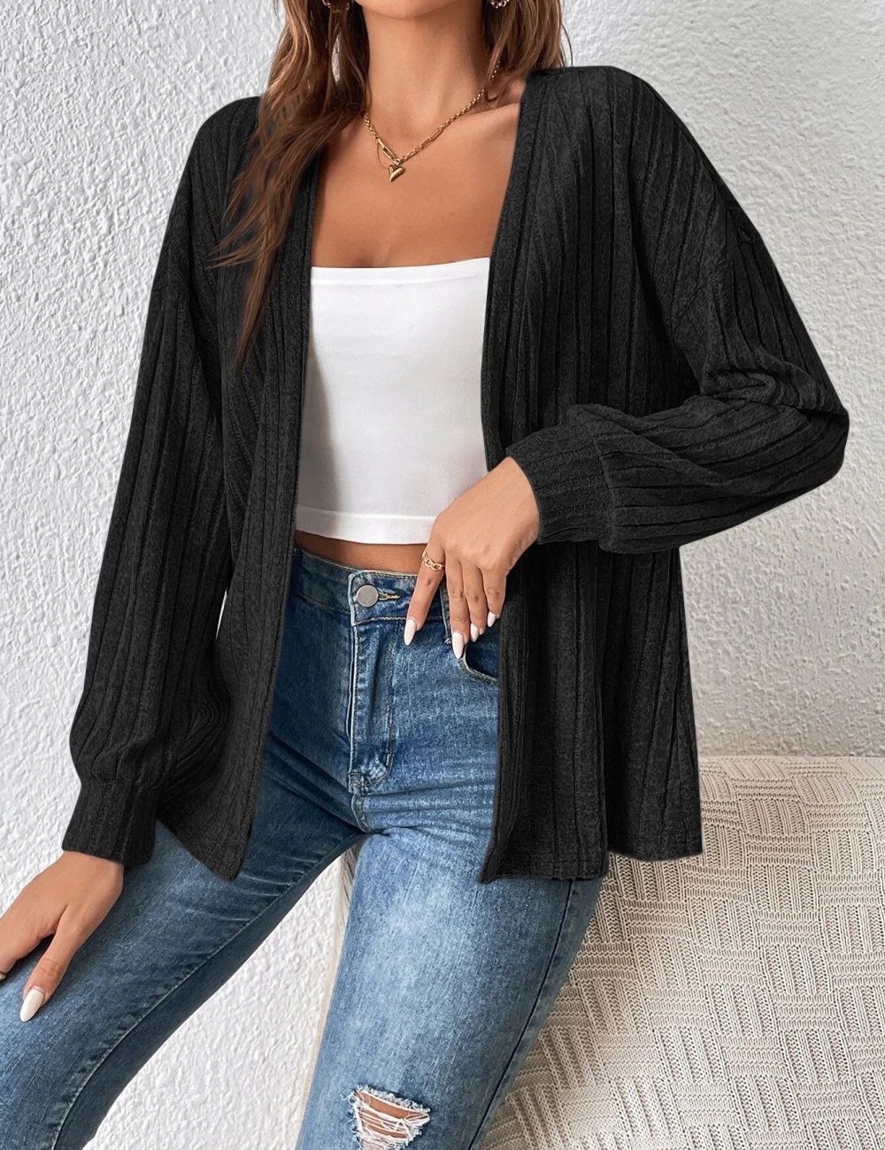 Pure coat European style cardigan for women