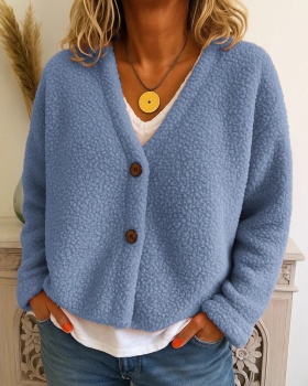 Long sleeve cardigan European style coat for women