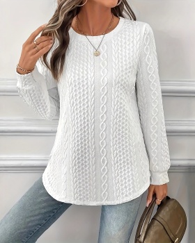 Loose all-match pure grain hoodie for women
