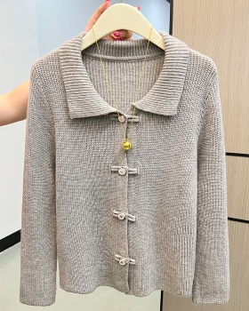 Slim autumn and winter all-match knitted long sleeve sweater