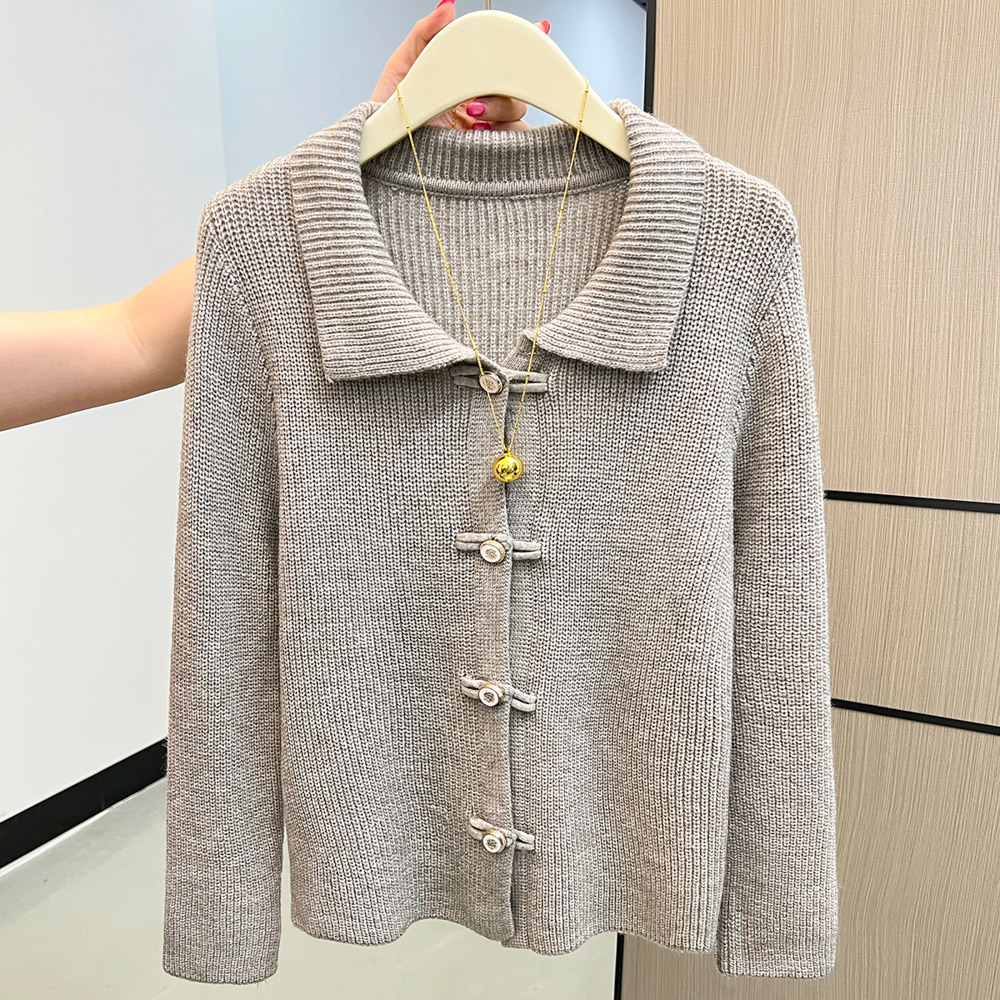 Slim autumn and winter all-match knitted long sleeve sweater