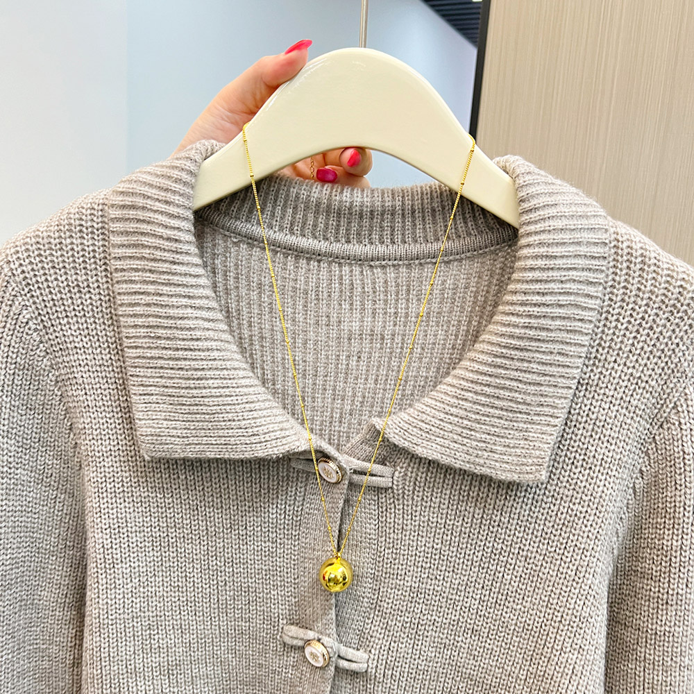 Slim autumn and winter all-match knitted long sleeve sweater