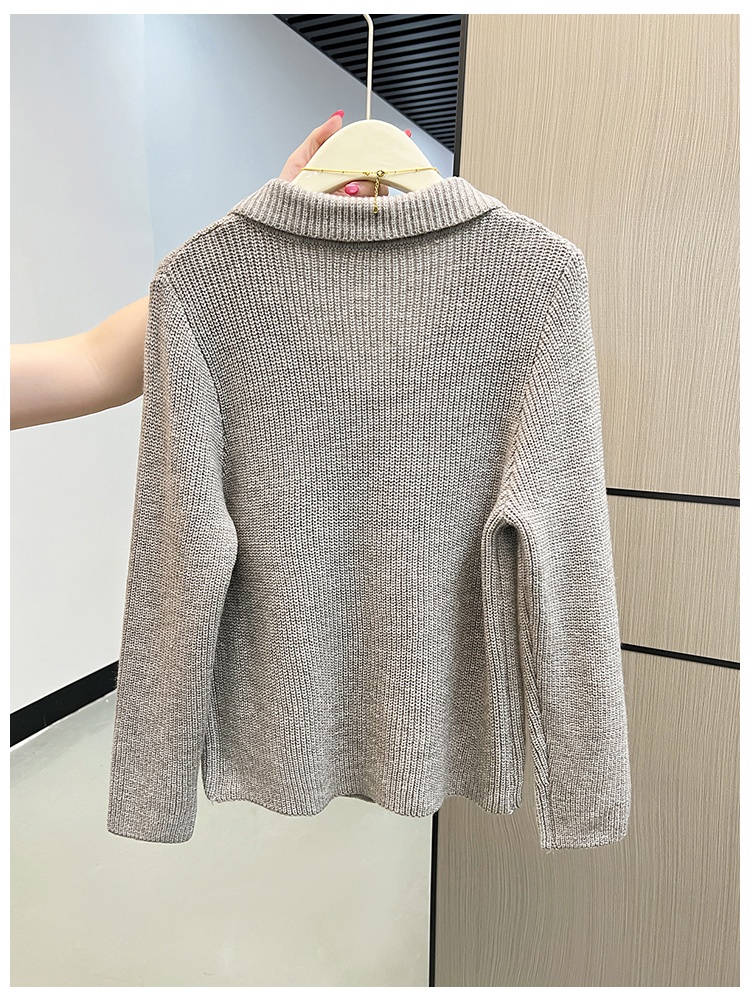 Slim autumn and winter all-match knitted long sleeve sweater