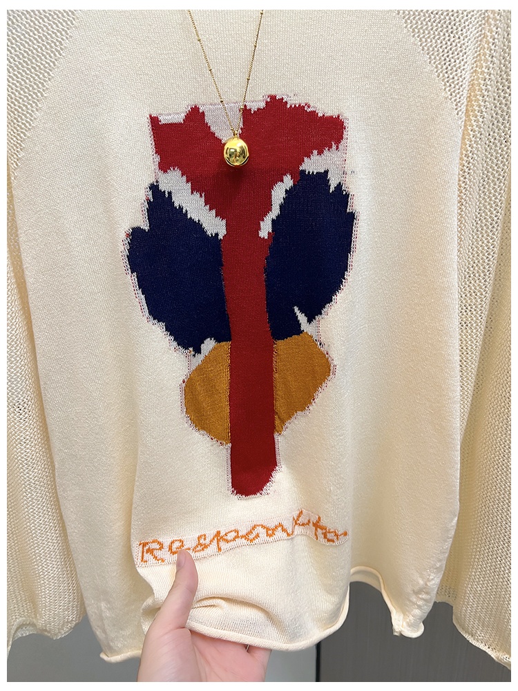 Long sleeve autumn and winter embroidery sweater