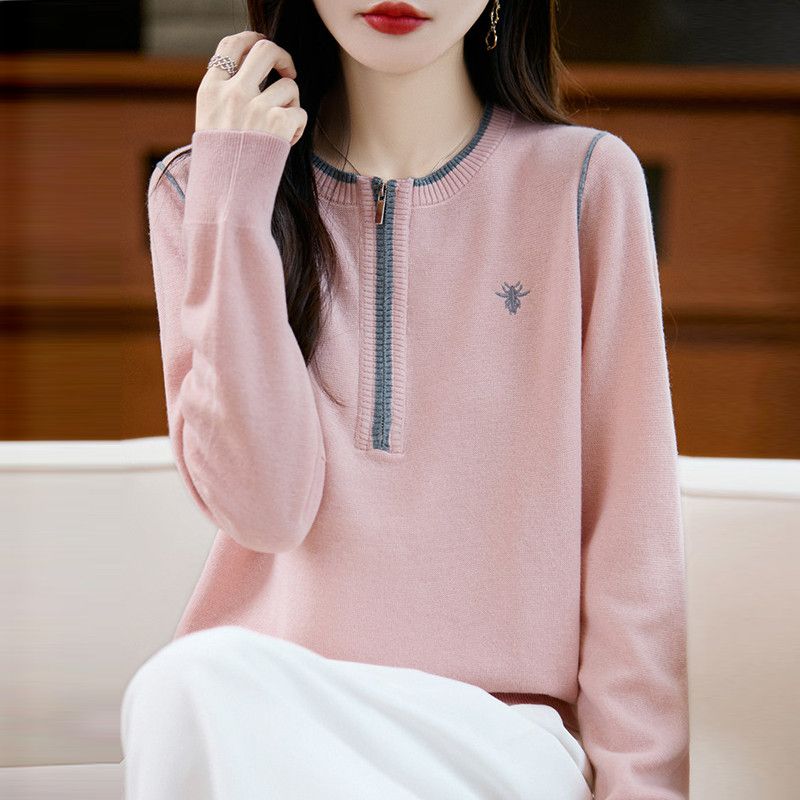 Long sleeve embroidery autumn and winter sweater for women