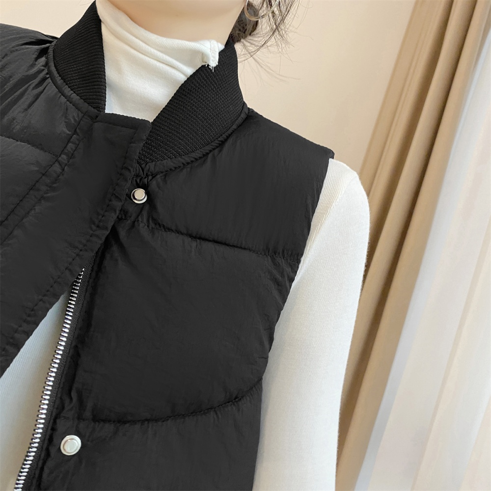 Autumn and winter down cotton waistcoat thick pure vest
