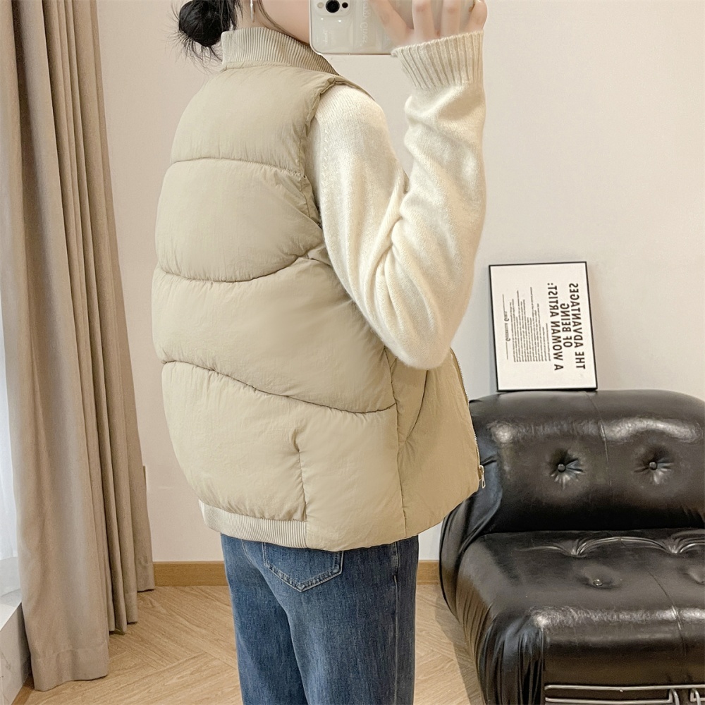 Autumn and winter down cotton waistcoat thick pure vest