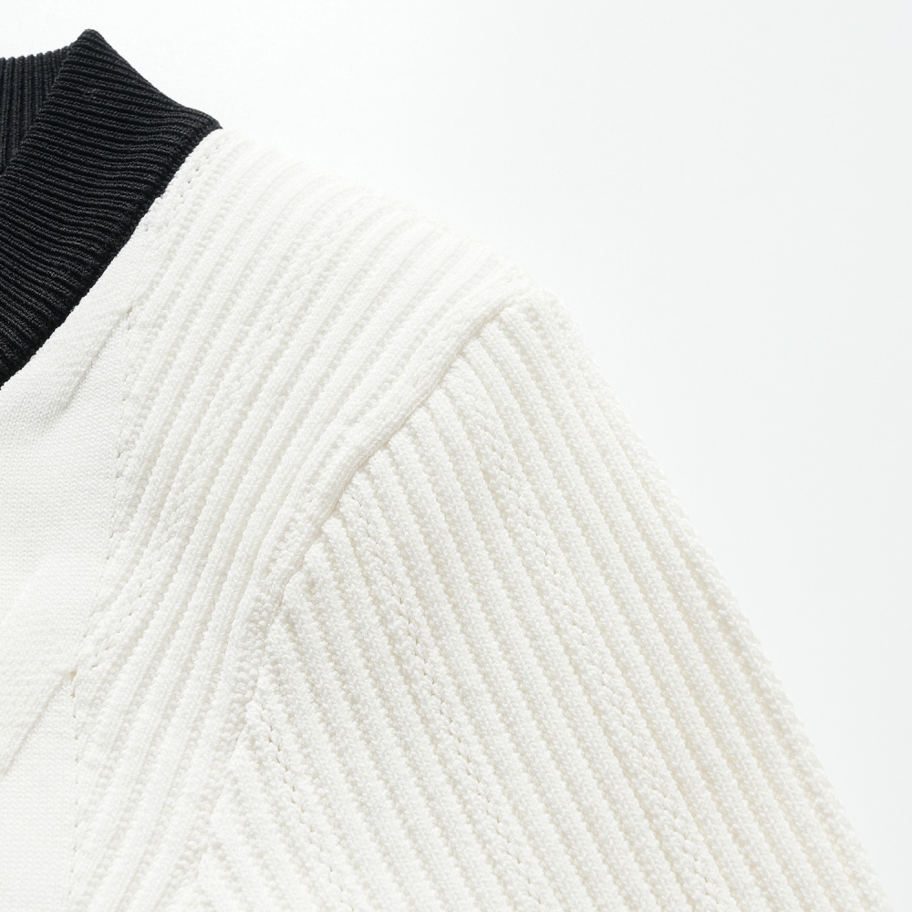 Chanelstyle black-white cardigan autumn tops for women