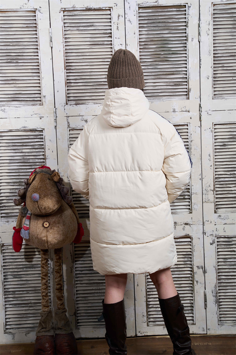 Windproof wears outside hooded coat thermal winter overcoat