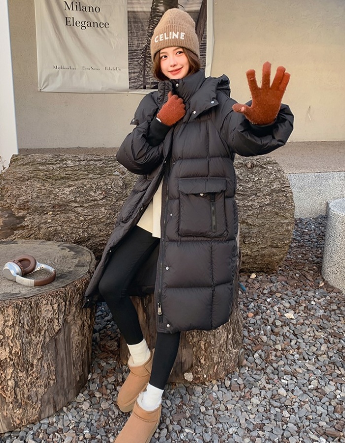 Exceed knee long cotton coat multicolor coat for women
