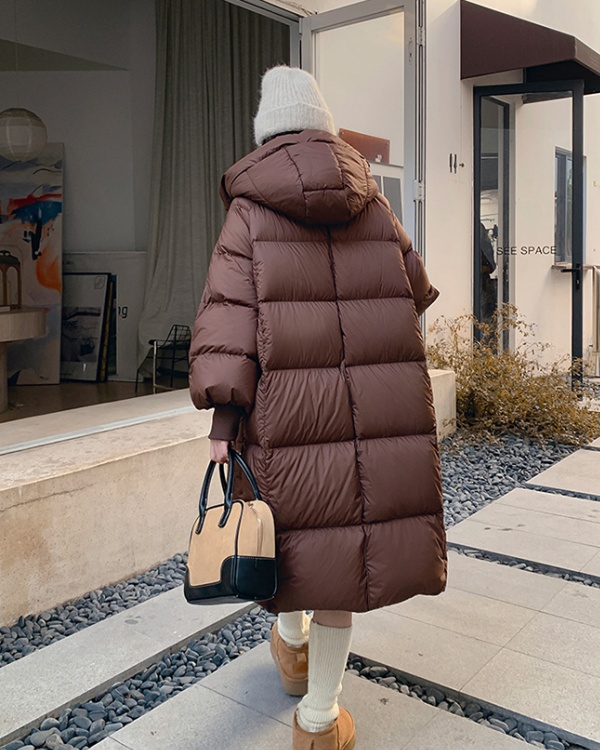 Exceed knee long cotton coat multicolor coat for women