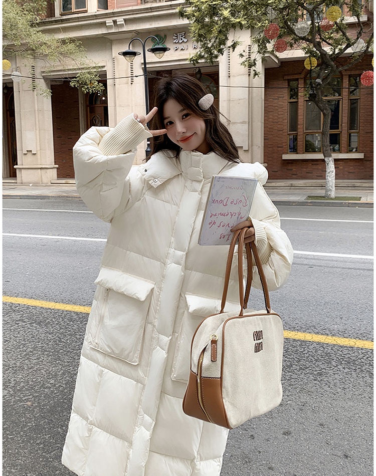 Exceed knee long cotton coat multicolor coat for women