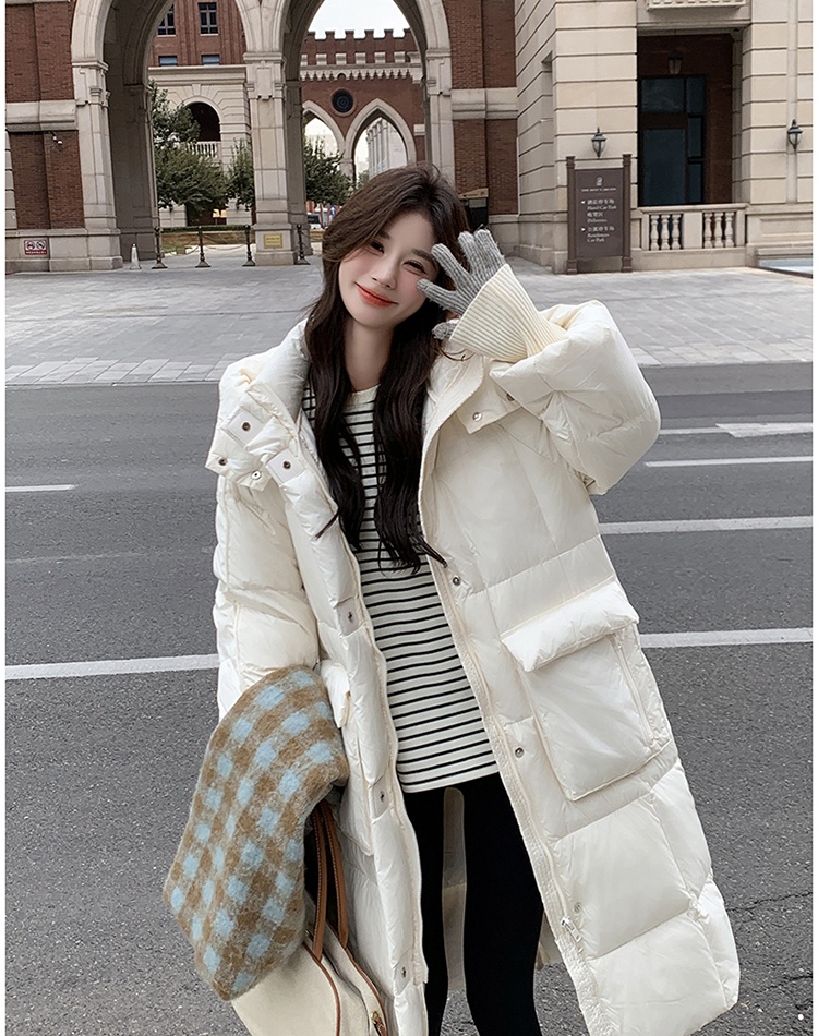 Exceed knee long cotton coat multicolor coat for women